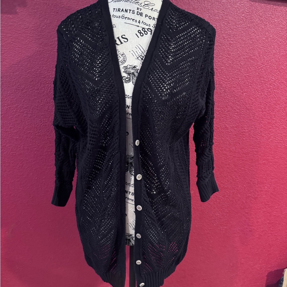 Torrid Black Relaxed Fit Cardigan Sweater